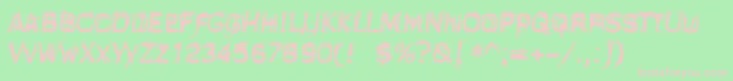 Linotypenotpainted Font – Pink Fonts on Green Background