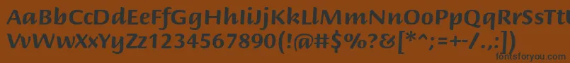 フォントBriemscriptstdBold – 黒い文字が茶色の背景にあります
