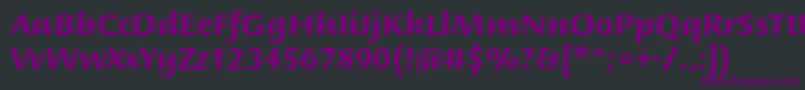 Шрифт BriemscriptstdBold – фиолетовые шрифты на чёрном фоне