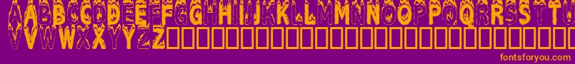 PlasticExplosive Font – Orange Fonts on Purple Background