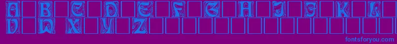 Шрифт Ianbent – синие шрифты на фиолетовом фоне