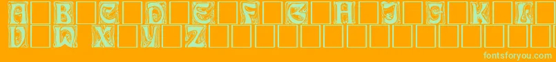 Ianbent Font – Green Fonts on Orange Background