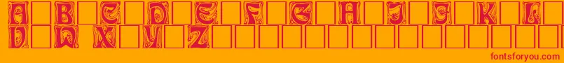 Ianbent Font – Red Fonts on Orange Background