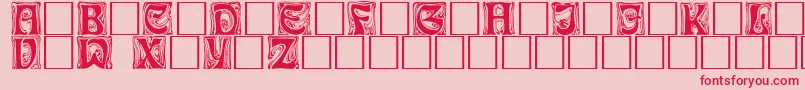 Ianbent-Schriftart – Rote Schriften auf rosa Hintergrund