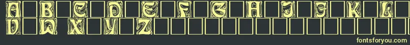 フォントIanbent – 黒い背景に黄色の文字