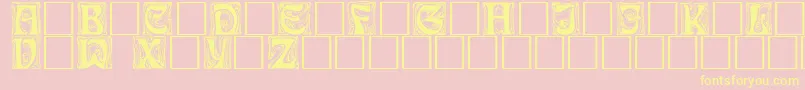Ianbent Font – Yellow Fonts on Pink Background