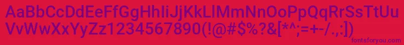 Шрифт Minster6 – фиолетовые шрифты на красном фоне