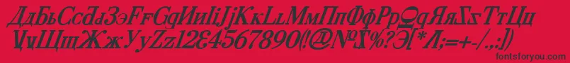 CyberiaBoldItalic Font – Black Fonts on Red Background
