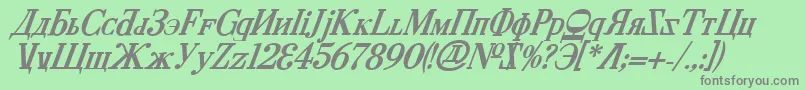 CyberiaBoldItalic Font – Gray Fonts on Green Background