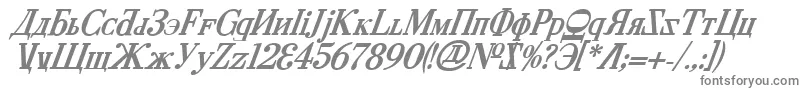 CyberiaBoldItalic Font – Gray Fonts on White Background