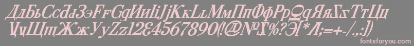 CyberiaBoldItalic Font – Pink Fonts on Gray Background