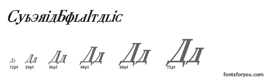 CyberiaBoldItalic Font Sizes