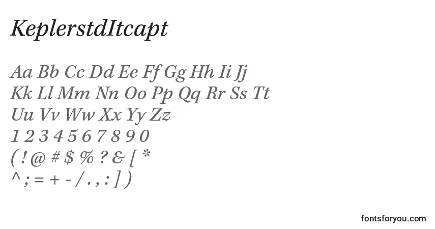 Fuente KeplerstdItcapt - alfabeto, números, caracteres especiales