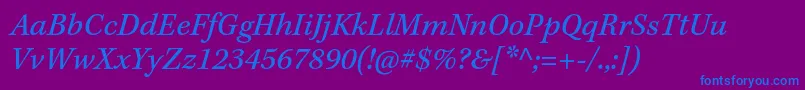 KeplerstdItcapt Font – Blue Fonts on Purple Background