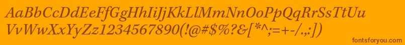 KeplerstdItcapt Font – Brown Fonts on Orange Background