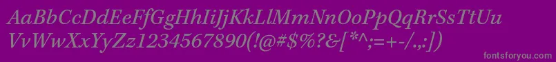KeplerstdItcapt Font – Gray Fonts on Purple Background