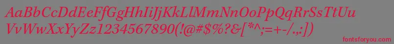 KeplerstdItcapt Font – Red Fonts on Gray Background