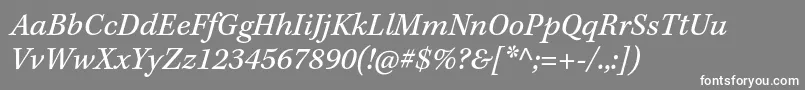 KeplerstdItcapt Font – White Fonts on Gray Background