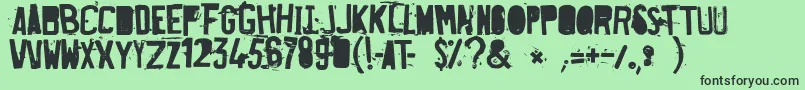 FuckedPlate Font – Black Fonts on Green Background