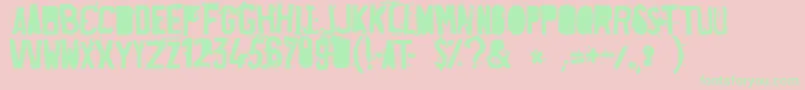 FuckedPlate Font – Green Fonts on Pink Background