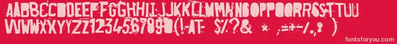 FuckedPlate Font – Pink Fonts on Red Background