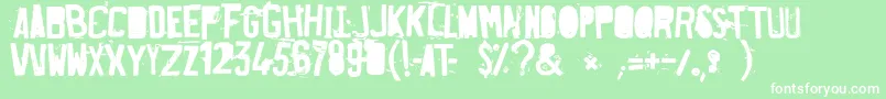 FuckedPlate Font – White Fonts on Green Background