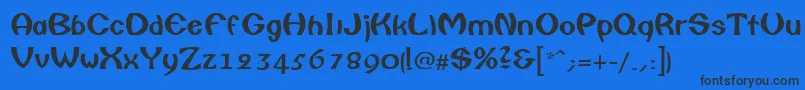 ColumboRegular-fontti – mustat fontit sinisellä taustalla