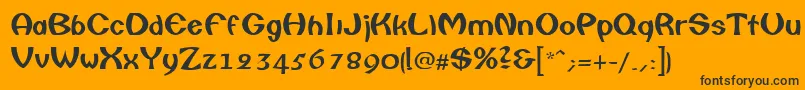 ColumboRegular Font – Black Fonts on Orange Background