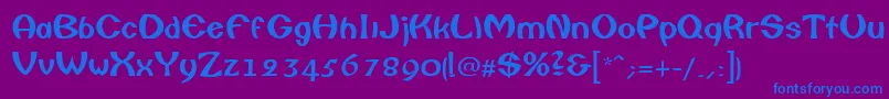 ColumboRegular Font – Blue Fonts on Purple Background