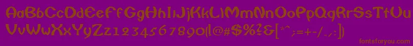 ColumboRegular Font – Brown Fonts on Purple Background