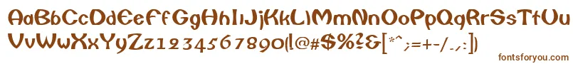 ColumboRegular Font – Brown Fonts on White Background