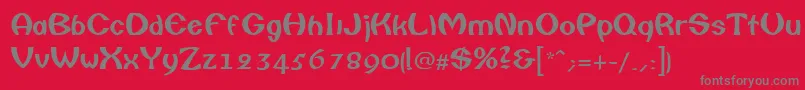 ColumboRegular Font – Gray Fonts on Red Background