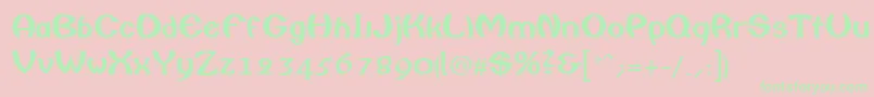 ColumboRegular-Schriftart – Grüne Schriften auf rosa Hintergrund