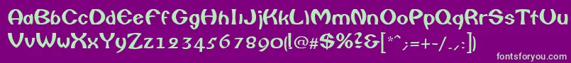 ColumboRegular Font – Green Fonts on Purple Background