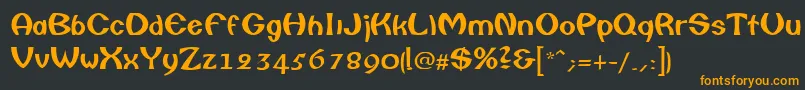 ColumboRegular Font – Orange Fonts on Black Background