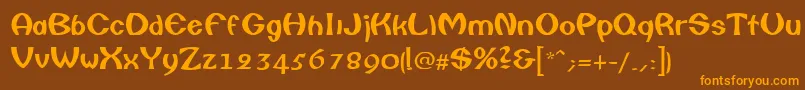 ColumboRegular Font – Orange Fonts on Brown Background