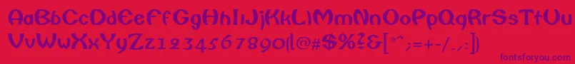 ColumboRegular-Schriftart – Violette Schriften auf rotem Hintergrund