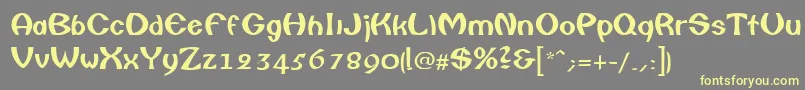 ColumboRegular Font – Yellow Fonts on Gray Background