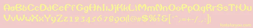 ColumboRegular Font – Yellow Fonts on Pink Background