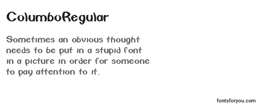 Review of the ColumboRegular Font