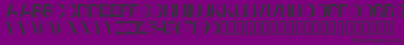 フォントCurlyribbons – 紫の背景に黒い文字