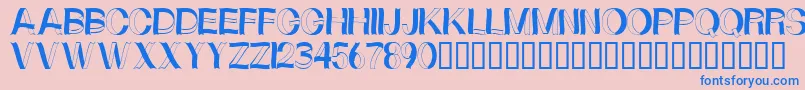 Curlyribbons Font – Blue Fonts on Pink Background