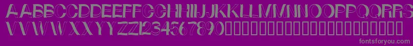 Lisätietoja Curlyribbons-fontista Curlyribbons-fontti – harmaat kirjasimet violetilla taustalla