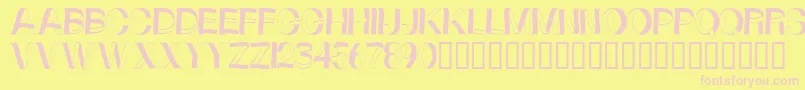 Curlyribbons Font – Pink Fonts on Yellow Background