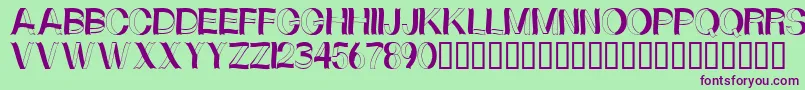 Curlyribbons Font – Purple Fonts on Green Background