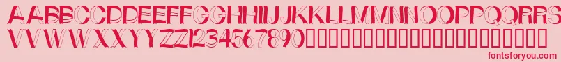 Curlyribbons Font – Red Fonts on Pink Background