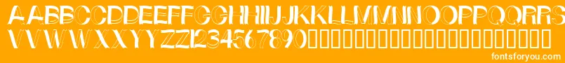 Curlyribbons Font – White Fonts on Orange Background