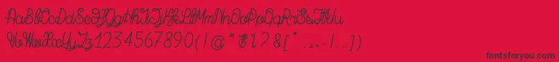 MagicBeanSalade Font – Black Fonts on Red Background