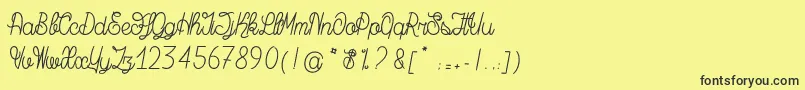 MagicBeanSalade Font – Black Fonts on Yellow Background