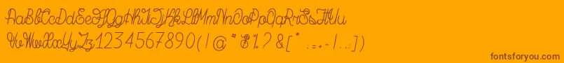 MagicBeanSalade Font – Brown Fonts on Orange Background